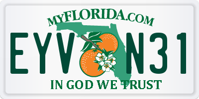 FL license plate EYVN31