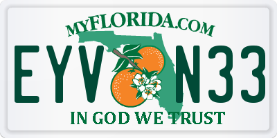 FL license plate EYVN33