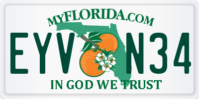 FL license plate EYVN34