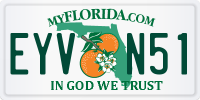 FL license plate EYVN51