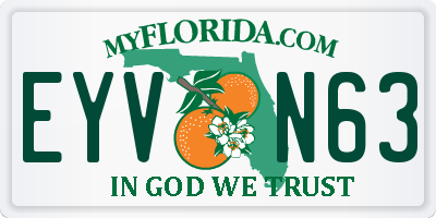 FL license plate EYVN63