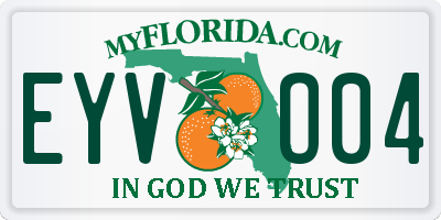 FL license plate EYVO04