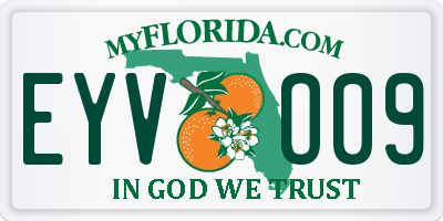 FL license plate EYVO09