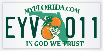 FL license plate EYVO11