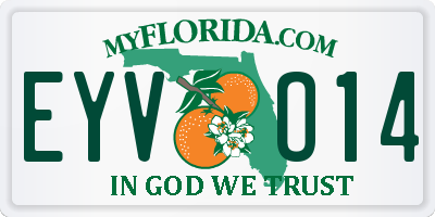 FL license plate EYVO14
