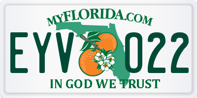 FL license plate EYVO22