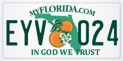 FL license plate EYVO24