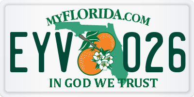FL license plate EYVO26