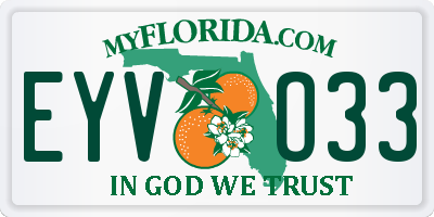 FL license plate EYVO33