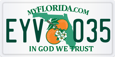 FL license plate EYVO35