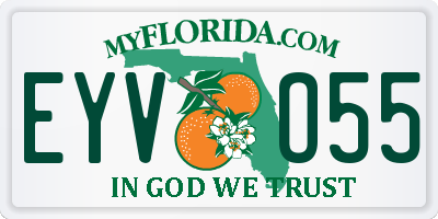 FL license plate EYVO55