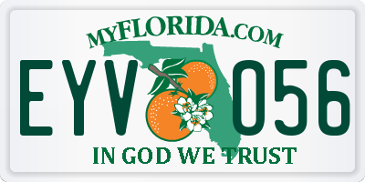 FL license plate EYVO56