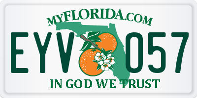 FL license plate EYVO57