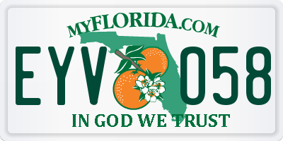 FL license plate EYVO58