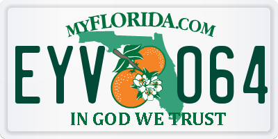 FL license plate EYVO64