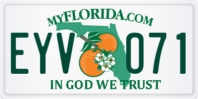 FL license plate EYVO71