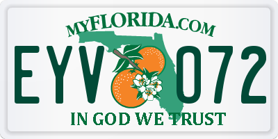 FL license plate EYVO72