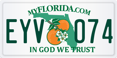 FL license plate EYVO74