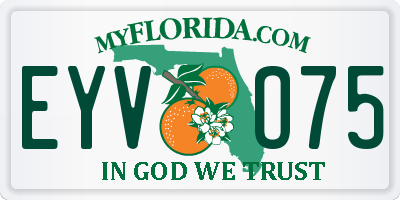 FL license plate EYVO75
