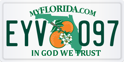 FL license plate EYVO97