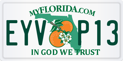 FL license plate EYVP13