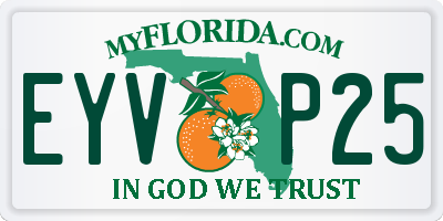 FL license plate EYVP25