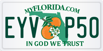 FL license plate EYVP50
