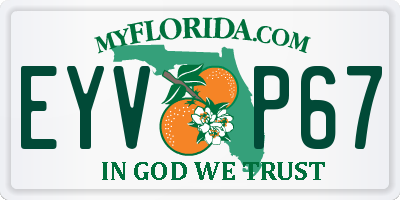 FL license plate EYVP67