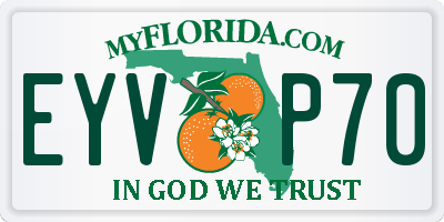 FL license plate EYVP70