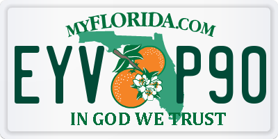 FL license plate EYVP90