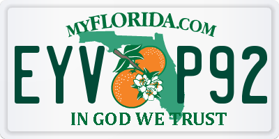 FL license plate EYVP92