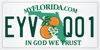 FL license plate EYVQ01