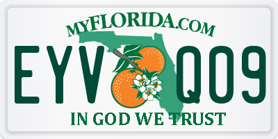FL license plate EYVQ09