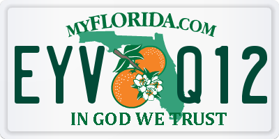 FL license plate EYVQ12