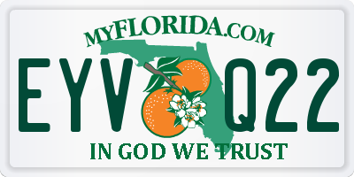 FL license plate EYVQ22