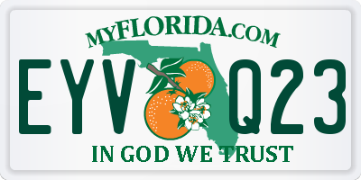 FL license plate EYVQ23