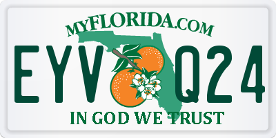 FL license plate EYVQ24
