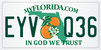 FL license plate EYVQ36