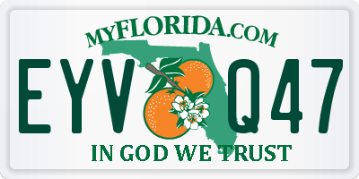 FL license plate EYVQ47