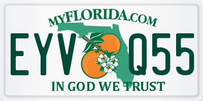FL license plate EYVQ55