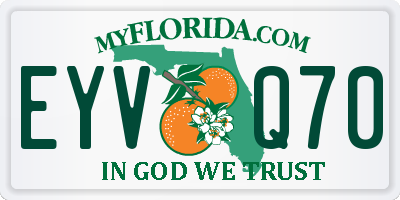 FL license plate EYVQ70