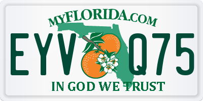FL license plate EYVQ75