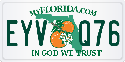 FL license plate EYVQ76
