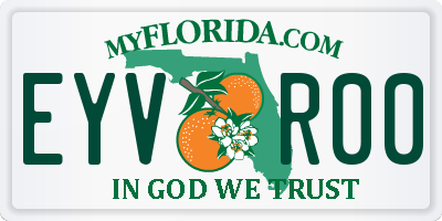 FL license plate EYVR00