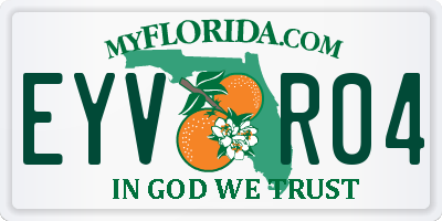 FL license plate EYVR04