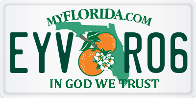 FL license plate EYVR06