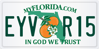 FL license plate EYVR15