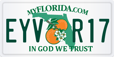 FL license plate EYVR17