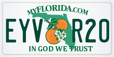 FL license plate EYVR20