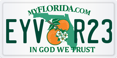 FL license plate EYVR23